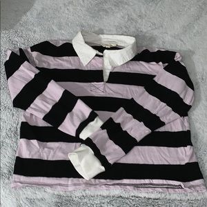STRIPPED LONG SLEEVE CROPTOP